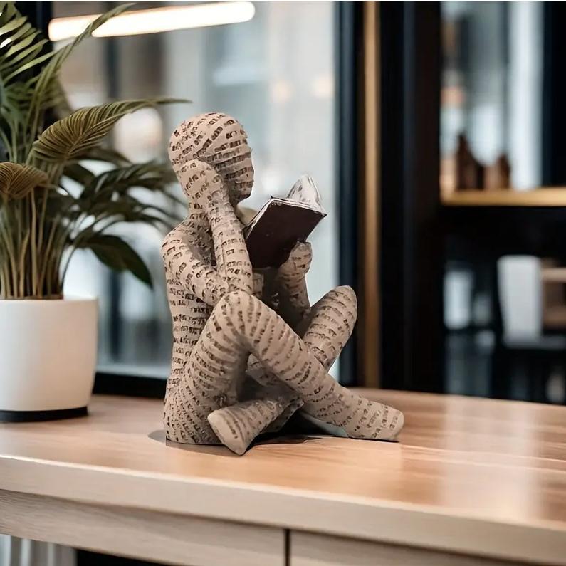 読書する人 本好き アート 置物 インテリア 小物 ガーデニング