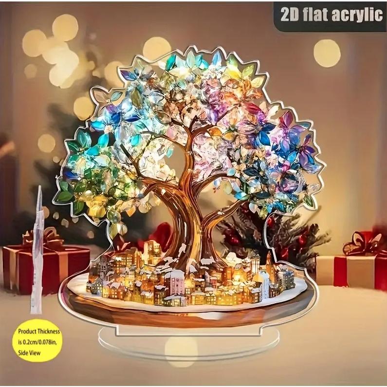 2D フラット アクリルスタンド スタルツリー プリント 置物 インテリア