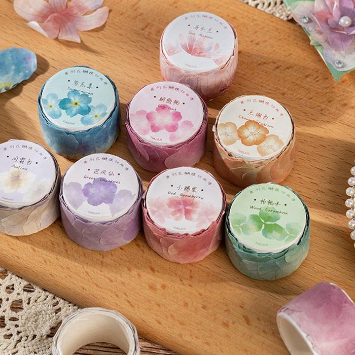 100枚 マスキングテープ プリント 花びら 花 かわいい キュート