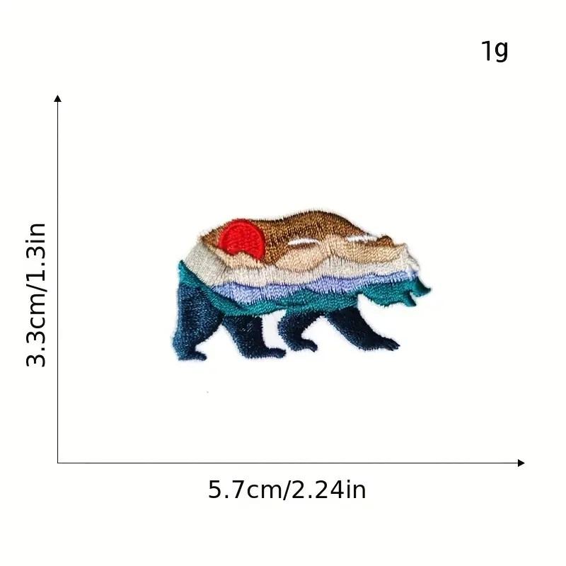 ワッペン 5枚セット クマ くま 熊 子供 アイロン アップリケ アイロンワッペン 刺繍｜usj-mens｜02