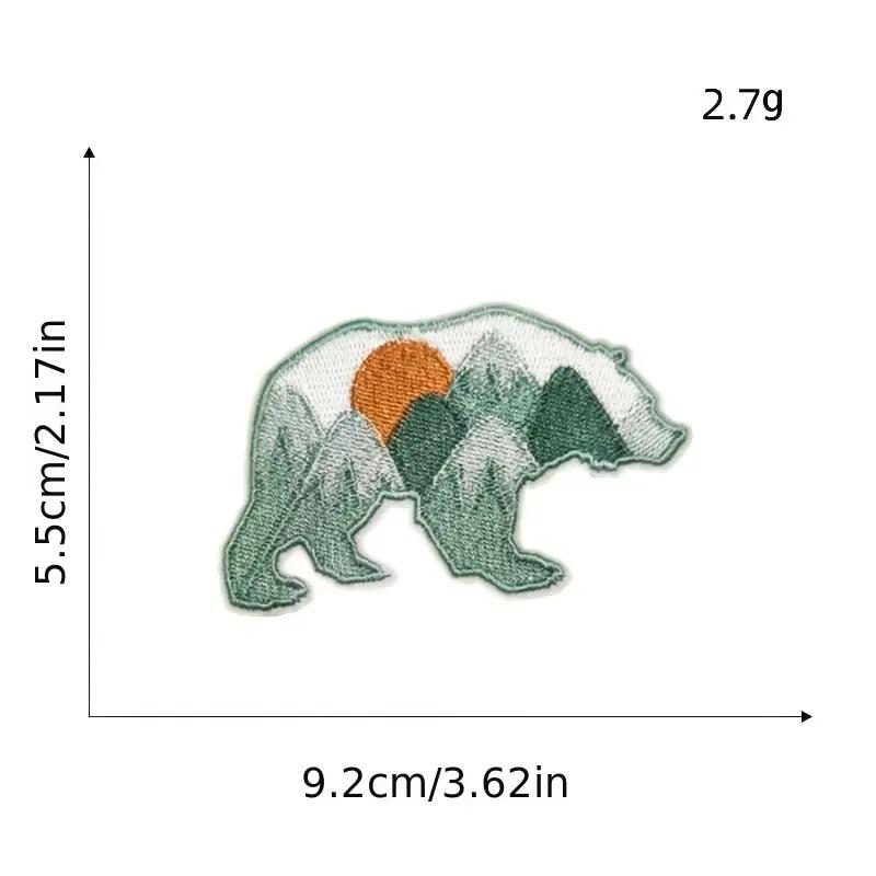 ワッペン 5枚セット クマ くま 熊 子供 アイロン アップリケ アイロンワッペン 刺繍｜usj-mens｜04