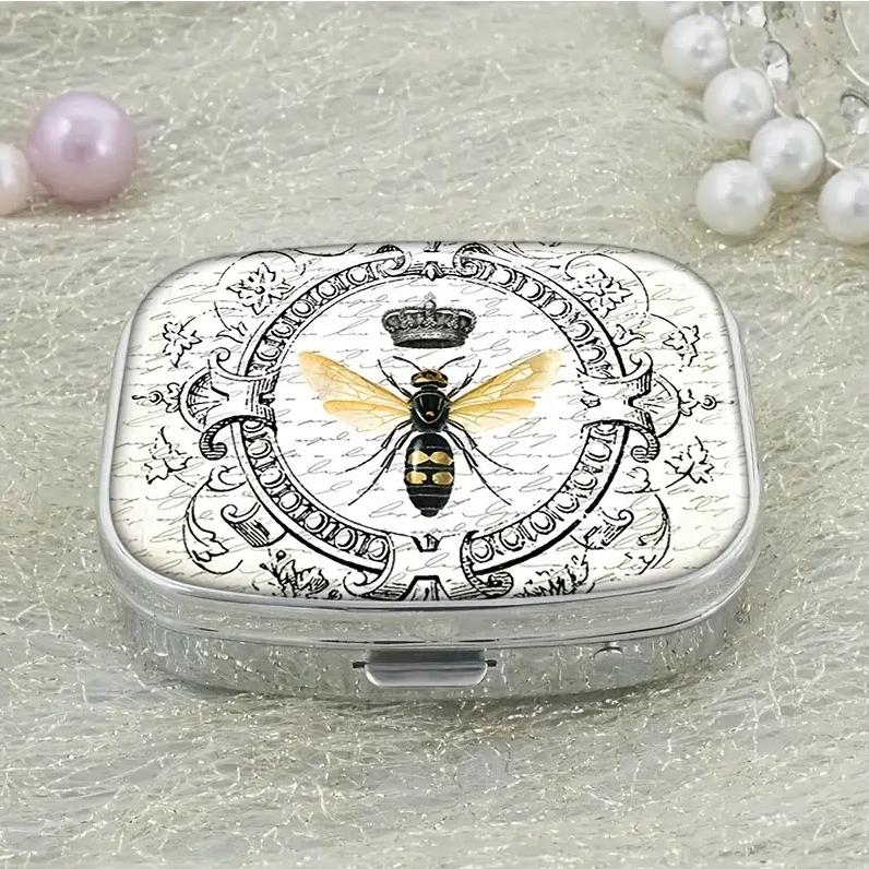 ピルケース 蜂 ヴィンテージ 可愛い ピルボックス 携帯 アクセサリー