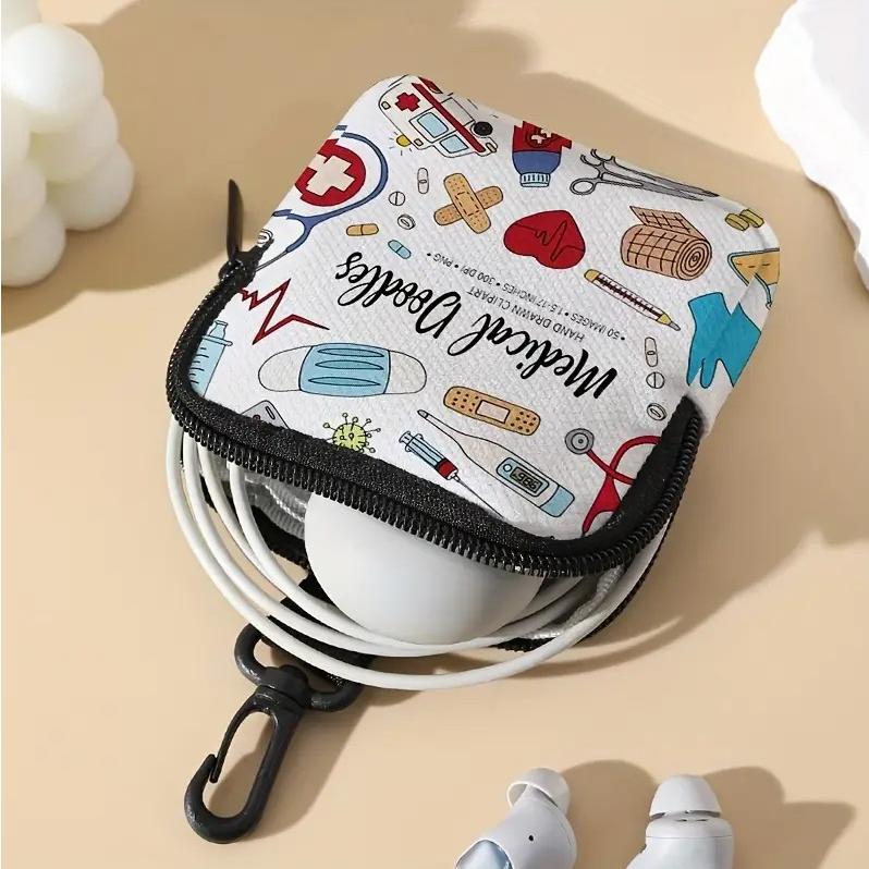 ミニポーチ 医療 イラスト ピルケース コインケース 小銭入れ イヤホン