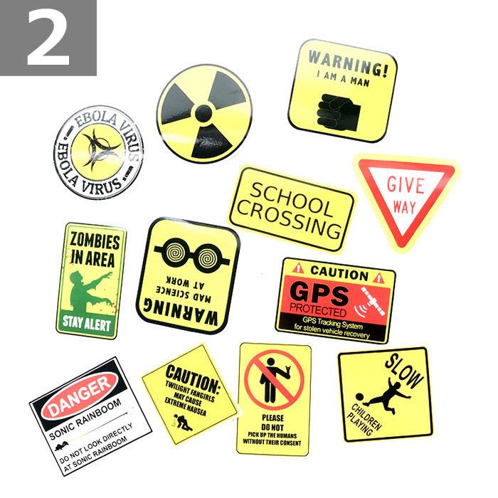 50枚 ステッカー ユニーク標識 警告 防水 耐水 シール 詰め合わせ 3