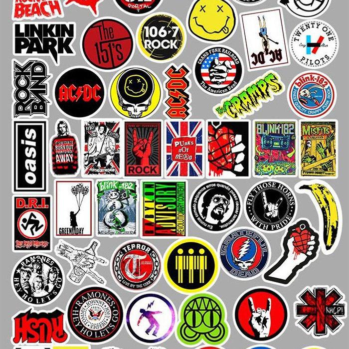 最大85%OFFクーポン ◯0025 防水ステッカー ロックバンド 防水ステッカー RockRoee ロック ギター ネオン ライト 蛍光