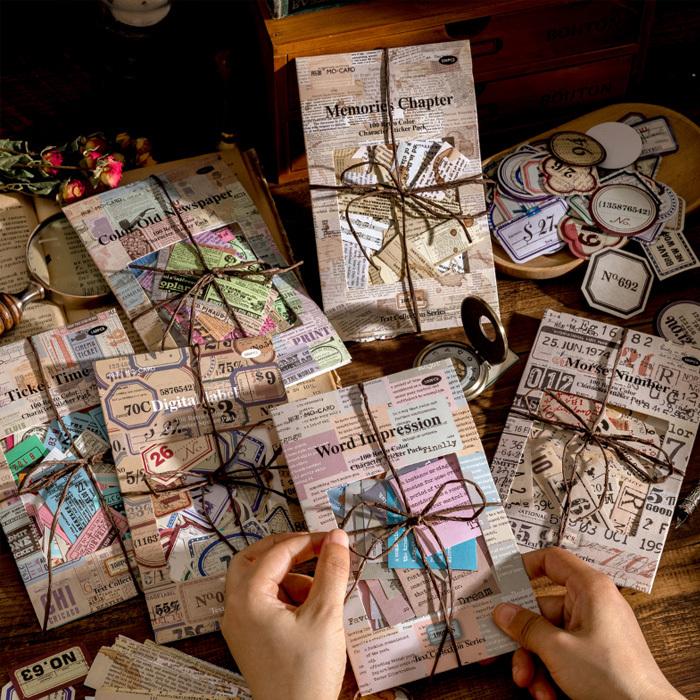 アンティーク柄ラベルシール　確認用 エヌビー社 アンティークピアッツ ヴェルデ フレークシール 20枚入