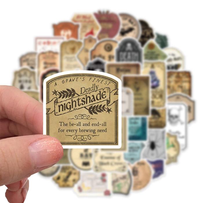 50枚 ステッカー ビンテージ ラベル かっこいい 防水 耐水 シール