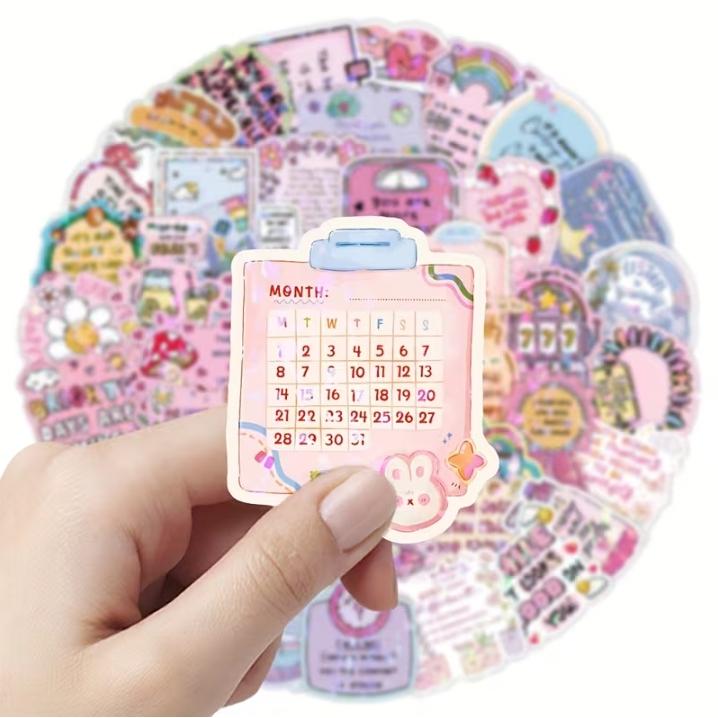 52枚 ステッカー メッセージ モチベーションアップ ポジティブ ホロ