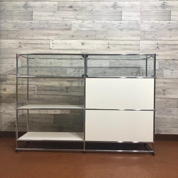 USM Haller ハラーシステム 2列4段キャビネット ガラスショー USM Haller ハラーシステム 2列4段キャビネット ガラスショー