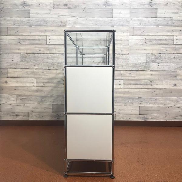 USM Haller ハラーシステム ２列４段キャビネット ガラスショーケース 色：ピュアホワイト | USM | 03