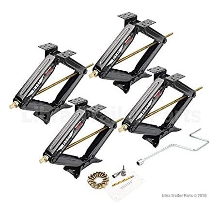 5000ポンド 24インチrvトレーラースタビライザーレベリングシザージャッキ4個セット 自動車 ハンドル付き 260 B00vw7cv7u Usマート