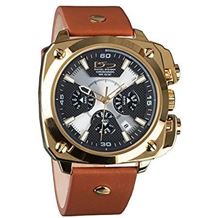 上質で快適 USマートDaniel Steiger Falconクロノグラフゴールドメンズ腕時計