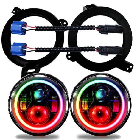 Led Rgb 色が変わるプロジェクターヘッドライト ヘッドランプ ジープラングラー Jl グラディエーター18年以降に対応 工場製ハロゲンランプ B07rglwfsp Usマート 通販 Yahoo ショッピング