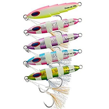 在庫あります 釣り餌 金属フラットジグ 海水釣り用 フック付き スローフォールピッチフィッシングルアー シンキングリード Ocean Cat 80g 1g 5色 製品割引 Melbourneflowersonline Com Au