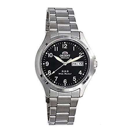 USマートOrient RA-AB0F13B メンズ ステンレススチール 3スター ブラック 数字 文字盤 日付 自動巻き 腕時計 高級品