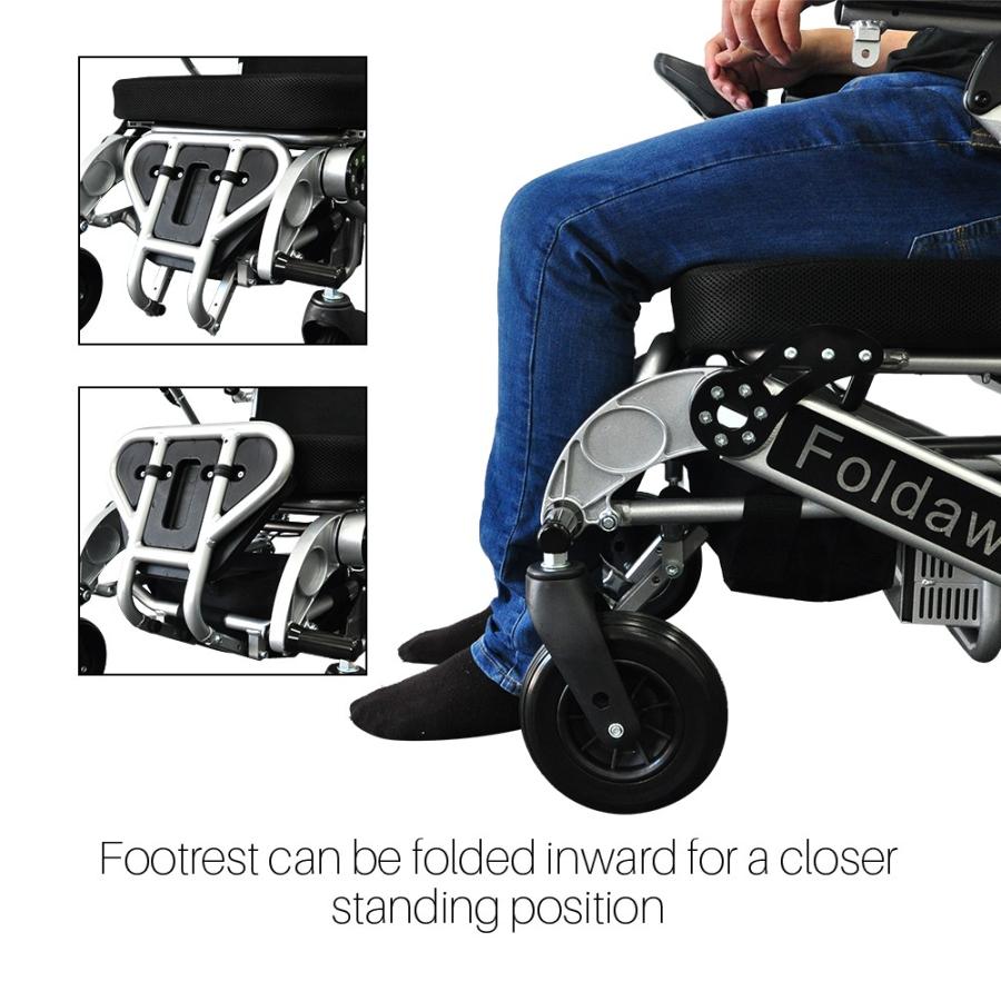 折り畳み電動車椅子、1秒折り畳み、パワーアップされたコンパクト電動車いす（PW-999ULの大型版）、Foldawheelシリーズ　PW-1000XL｜usmtekuno｜08