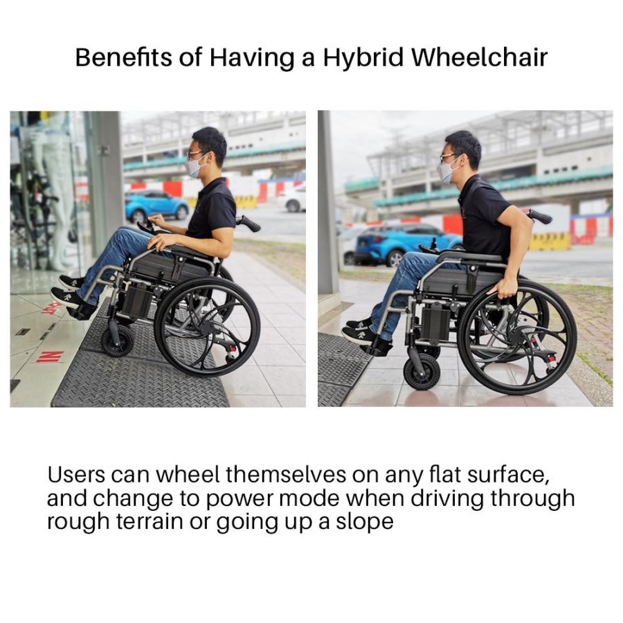 折り畳み電動車椅子、電動手動切り替え式、Foldawheelシリーズ PW