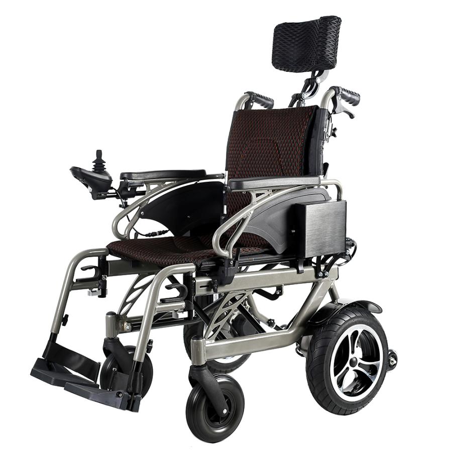 折り畳み電動車椅子、経済的+軽量 ヘットレスト付き Foldawheel 折り畳み電動車椅子、経済的+軽量 ヘットレスト付き Foldawheel
