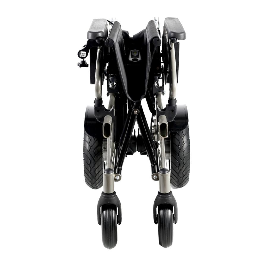 折り畳み電動車椅子、経済的+軽量 ヘットレスト付き Foldawheel