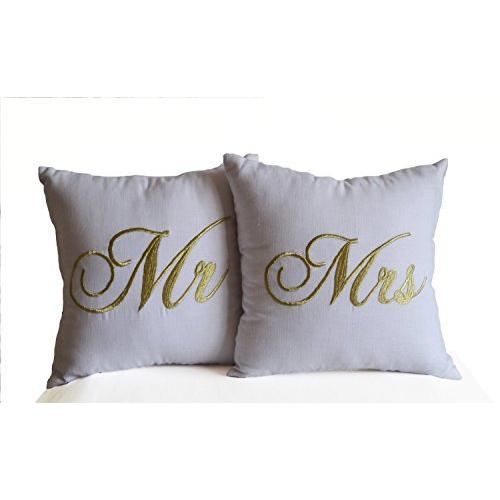 日本最大級 Amore Beaute手作りカスタマイズ可能なmr Mrs Couple Love刺繍枕カバー装飾投げ枕cases結婚記念日新築 高い素材 Old Dubno Adm Gov Ua
