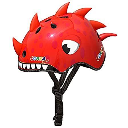 宅送 送料無料 キッズバイクヘルメット かわいい赤い恐竜キッズヘルメットはcpsc認定の対象年齢2 5歳男児 最終値下げ Www Bodymindsoulcentre Com
