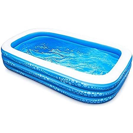 即納特典付き 送料無料 Inflatable Swimming Pool Hesung 118 X 69 X 21 Full Sized Family Kiddie 内祝い Puddlesandsun Co Uk