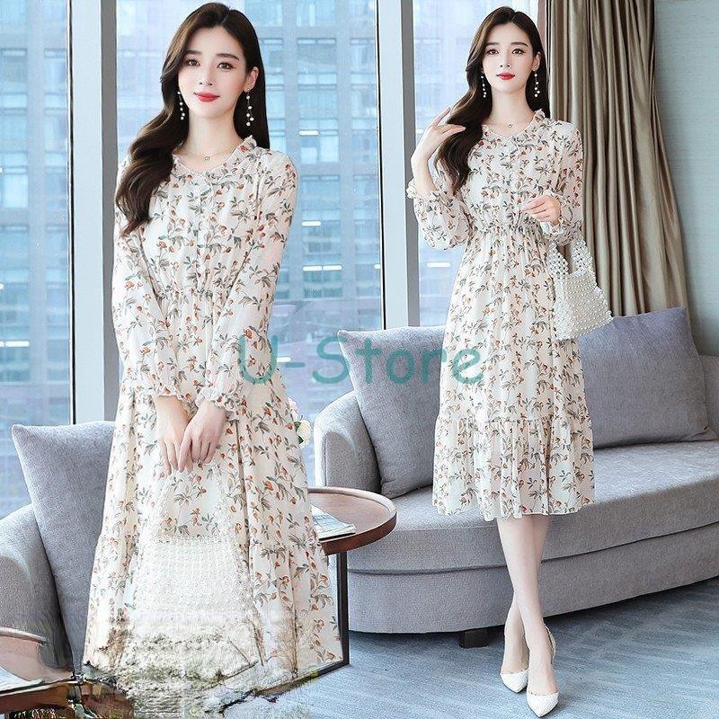 100 の保証 気質 カジュアルワンピース 日常感 大きいサイズ クルーネック きれいめ 小花柄 ミディアムワンピース 新作 ひざ丈 レディース ワンピース おしゃれ 秋服 女性着 ワンピース サイズ Xl Cromg Org Br