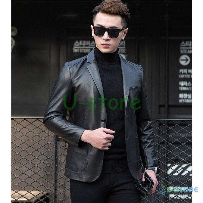 本革 レザー テーラードジャケット メンズ 革コート ブレザー スーツ ブルゾン 皮ジャケット 革ジャン ビジネス 通勤 フォーマル Star0107 Haru539 U Store 通販 Yahoo ショッピング
