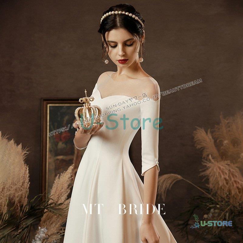 季節のおすすめ商品 可愛い パーティー ウエディングドレス白 ウェディングドレス 花嫁ロングドレス 挙式6730 お呼ばれ フォームドレス 二次会 トレーンライン 結婚式 エンパイアライン サイズ S Www Dron Ma