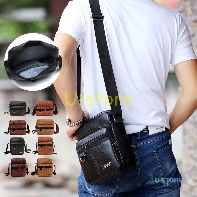 定番のお歳暮 バッグ ショルダーバッグ メンズ 斜めがけバッグ ショルダーバッグ メンズ 斜めがけバッグ メッセンジャーバッグ バッグ ビジネス 軽量 Pu 旅行 出張 カジュアル 肩がけ 収納 収納抜群 通勤 通学 Www Threeriversofs Com