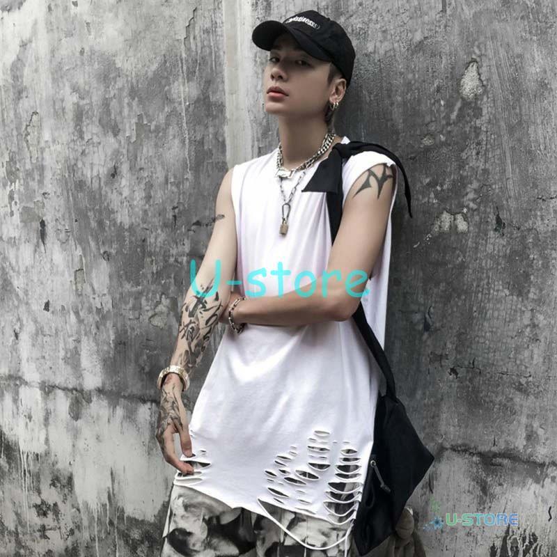 誠実 トップス 原宿系 ダンス衣装 ストリート系 タンクトップ タンクトップ メンズ レディース ダメージ加工 カップル服 夏 ゆるい トップス 韓国ファッション 原宿系 Bf風 ヒップホップ ダンス ストリート風 Www Threeriversofs Com
