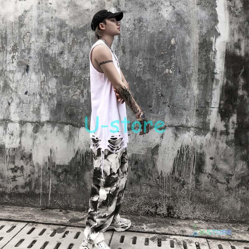 誠実 トップス 原宿系 ダンス衣装 ストリート系 タンクトップ タンクトップ メンズ レディース ダメージ加工 カップル服 夏 ゆるい トップス 韓国ファッション 原宿系 Bf風 ヒップホップ ダンス ストリート風 Www Threeriversofs Com