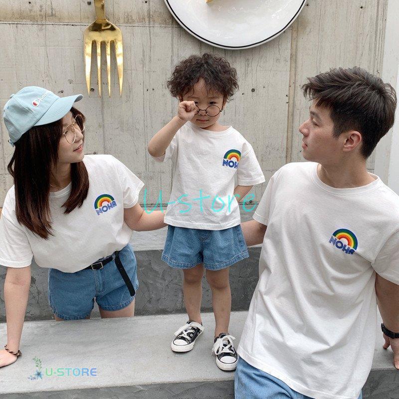 親子ペアルック Tシャツキッズ親子ペア 親子コーデ ワンピース トップス TシャツペアTシャツ家族 撮影 誕生日 お揃い プレゼント 旅行  :sum0629-oya166:U Store - 通販 - Yahoo!ショッピング