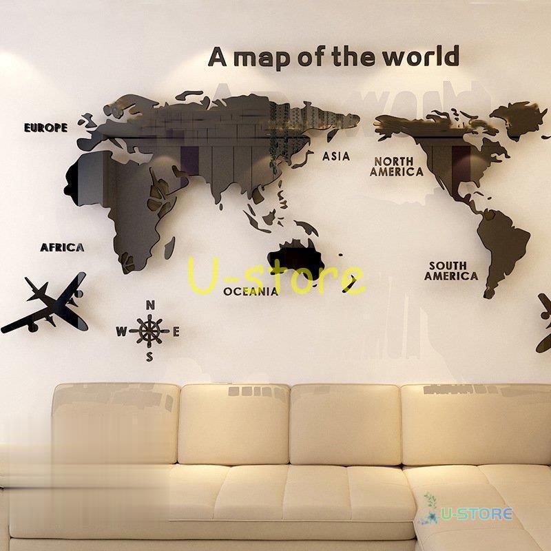 3d 世界地図 ウォールステッカー 壁紙 Diy 飾り はがせる 装飾 おしゃれ シール 防水 壁 ホーム キッチン リビングルーム ベッドルーム インテリア ブラック E7jzwc4zd1 Www Liquidworks Com Br