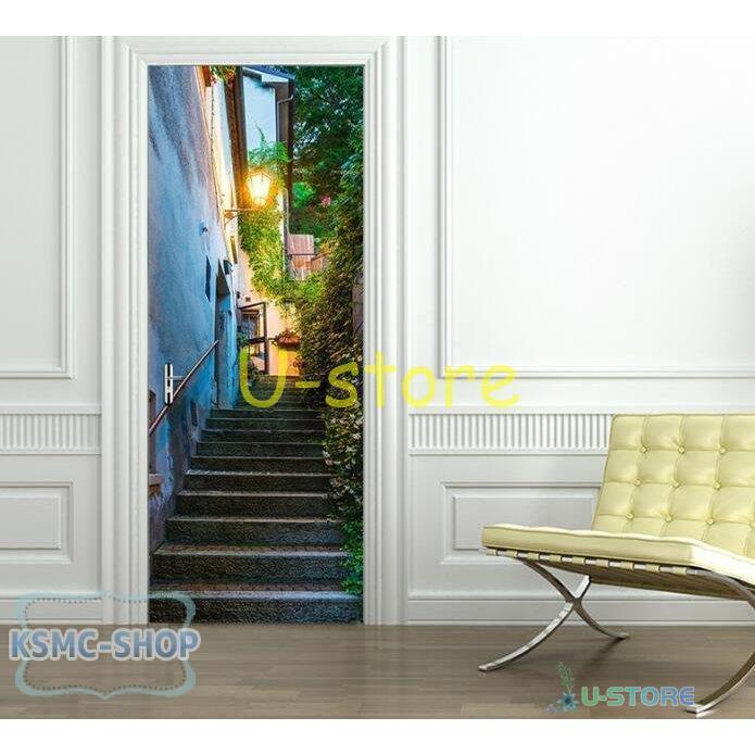 ウォールステッカー シール 貼ってはがせる 室内用ドア装飾シート 防水シール 部屋 ドアシート ドア壁紙 Diy おしゃれ 街の灯 階段 飾り Us0601 Wall156 U Store 通販 Yahoo ショッピング