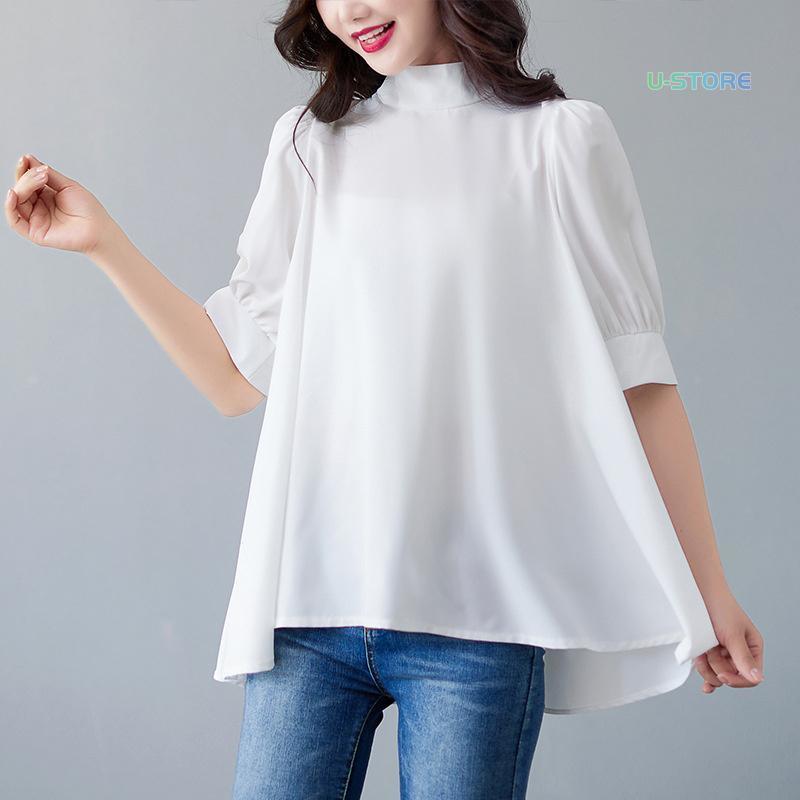 新しい-ブラウス 半袖 レディース シャツ トップス おしゃれ