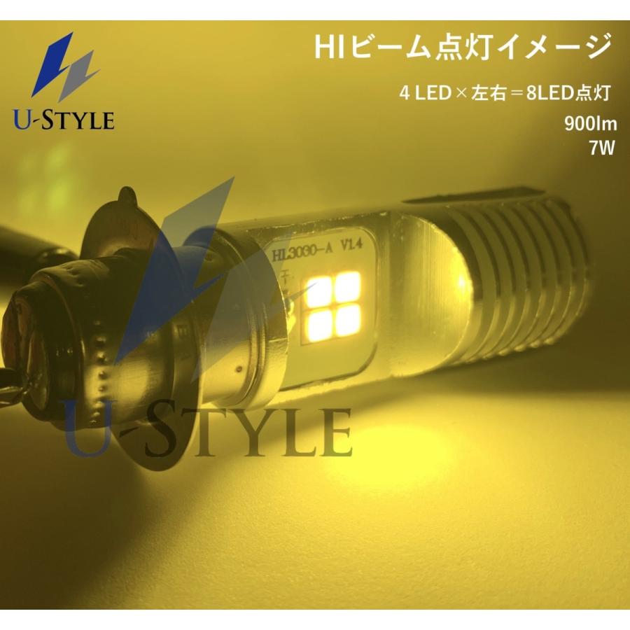U-Style 7Wバイク用イエローLEDヘッドライトPH7タイプHi/Lo AC/DC両用 12V〜16V専用 3000K HI/900ルーメン 角目スーパーカブなど 改良版 BP-057 |  | 03