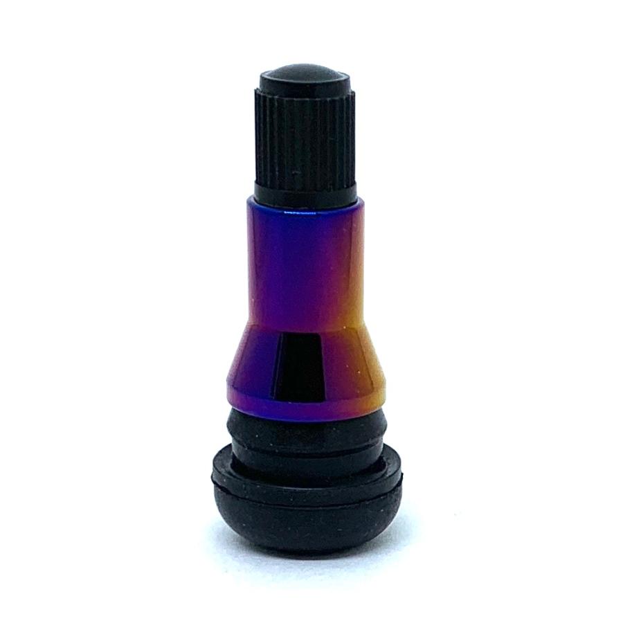 COTRAX アルミエアバルブスリーブ 4個set TR413 ゴムバルブ用 軽量アルミ製 エアバルブキャップ ホイール ドレスアップ バイク(ネオクローム、チタン焼き色風) | 