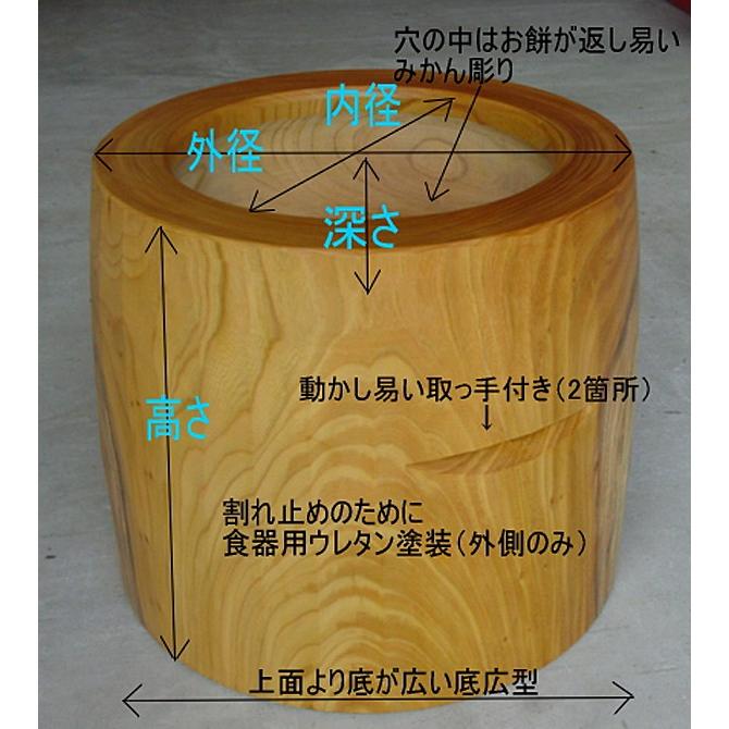 餅つき　臼　欅 欅4．0寸餅つき杵 （大） 「餅つき臼と杵専門店けやきの森