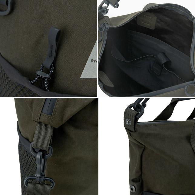 and wander アンドワンダー PE/CO 2way bag ツーウェイバッグ 5744975220 トートバッグ ショルダーバッグ｜usual｜04