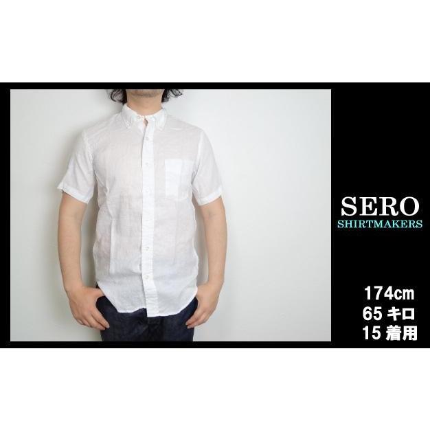 SERO セロ 半袖 リネン 麻 ボタンダウンシャツ カナダ製｜usual｜02