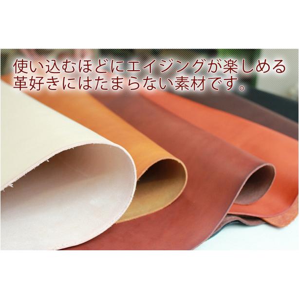 本革　レザークラフト　材料　トスカーノリーショ　 ハーフサイズ　ショルダー　イタリア　タンニン　革 |  | 02