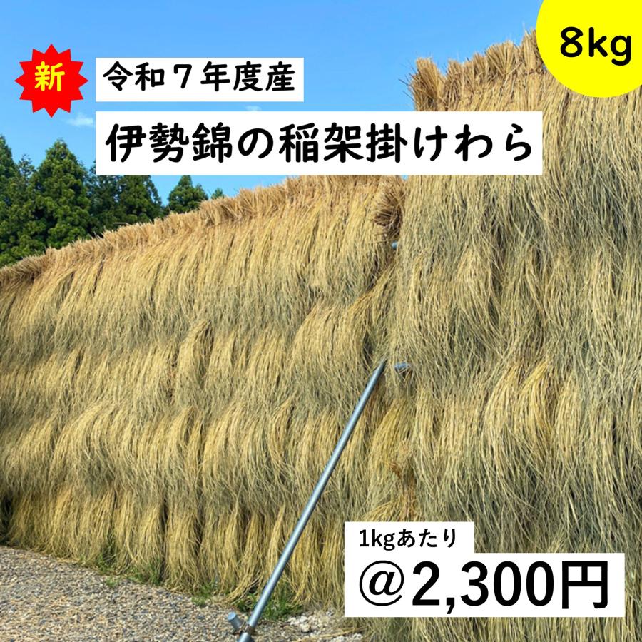 新発売】伊勢錦の稲架掛けわら約8kg 令和7年度産 約100cm 新潟産 自社