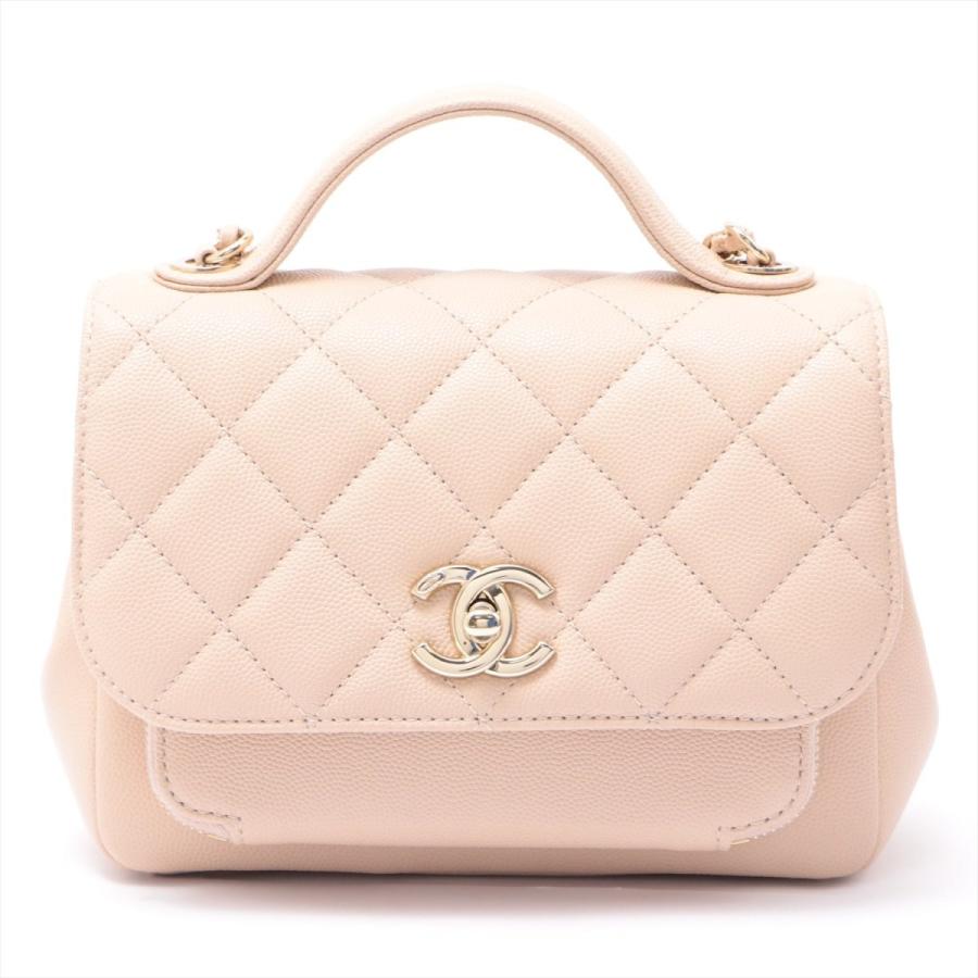 シャネル マトラッセ キャビアスキン 2wayショルダーバッグ 10 Off 3607 ベージュ ゴールド金具