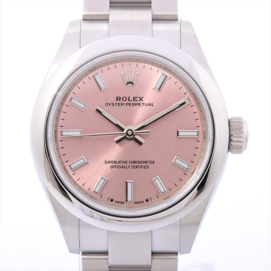 おすすめネット ロレックス ピンク文字盤 At Ss 2760 オイスターパーペチュアル レディース腕時計