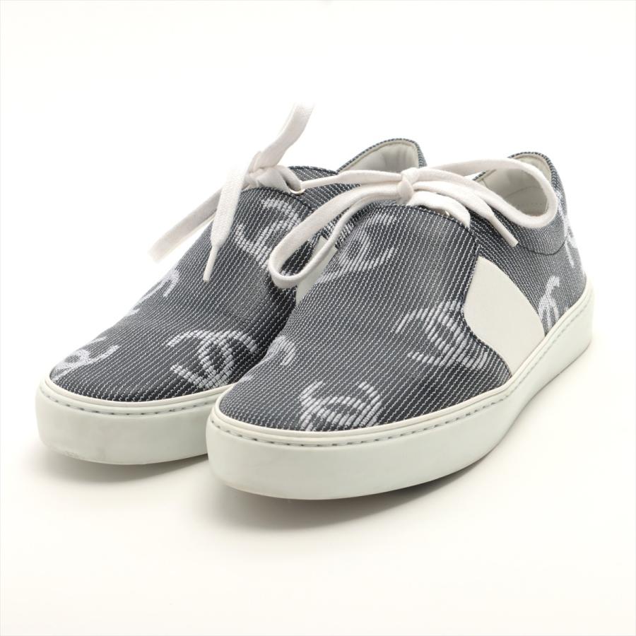 38 スニーカー レザー ココマーク シャネル レディース 刺繍 G ホワイト ネイビー スニーカー 税込 送料無料 Ahmedmostafa Us