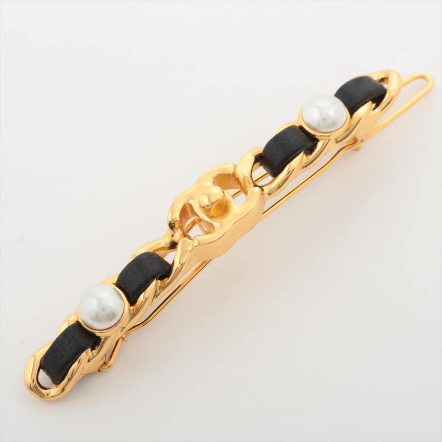 シャネル ココマーク ターンロック B20A ヘアクリップ GP×フェイク