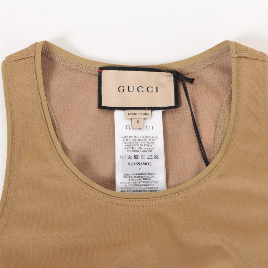 グッチ×ノースフェイス コットン×ナイロン タンクトップ S レディース  