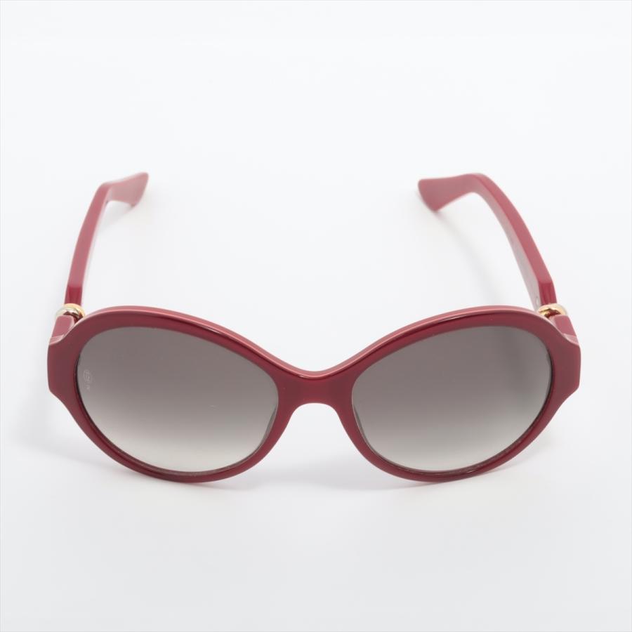 美品 カルティエ Cartierトリニティ サングラス レディース 赤ボルドー 美品 カルティエ Cartierトリニティ サングラス レディース 赤