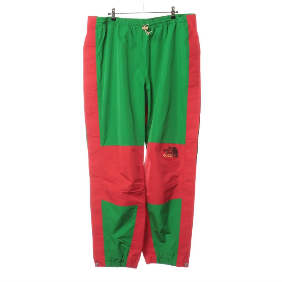 グッチ×ノースフェイス ポリエステル パンツ XXL メンズ レッド 